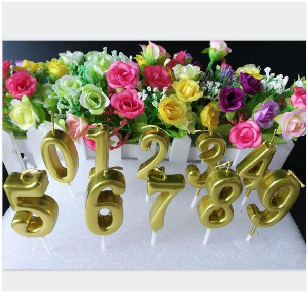 

birthday number candle gold/silver candle cake cupcake er party birthday cake candle party decoration sup bbymzz