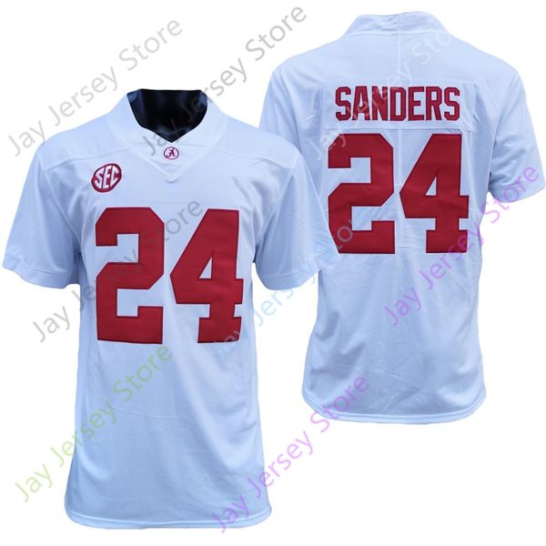 

2020 new ncaa alabama crimson tide jerseys 24 trey sanders college football jersey size youth white embroidery, Black;red