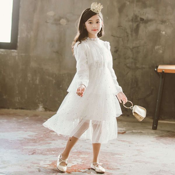 

autumn and winter fashion korean star girl's princs middle school children's puffy cake skirt parent child drs, Red;yellow