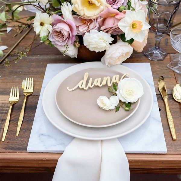 

party decoration 35pcs customized acrylic laser cut name tag