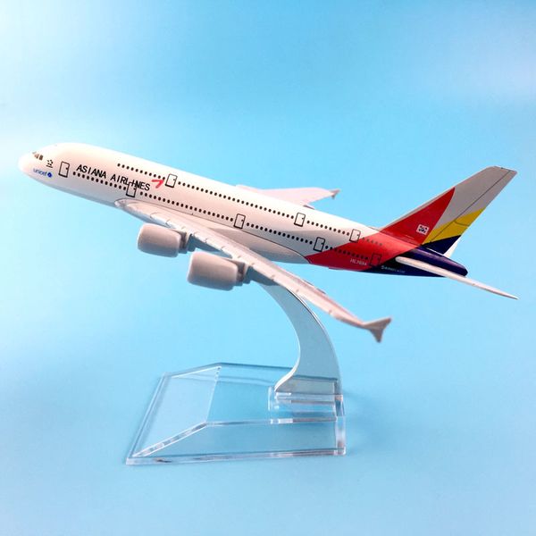 

6cm asiana airlines plane aircraft model toy airplane birthday gift