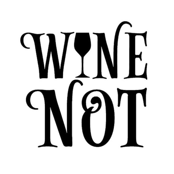 

14cm*14cm fashion wine not vinyl decal car sticker black silver c11-2084