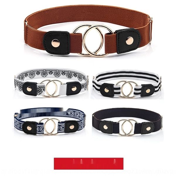 

dp2pb универсального тонкого ремня мужчин невидимых никаких следов roundelastic эластичных тонких женщины ленивой полоса полоса регулируемых, Black;brown