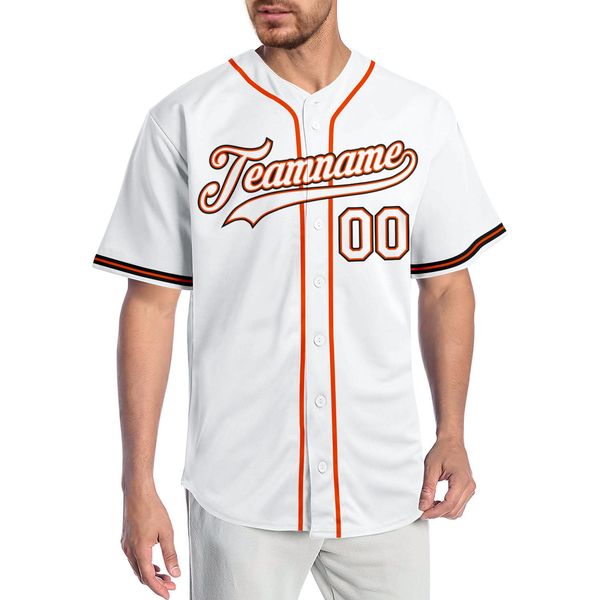 

custom white white-orange authentic baseball jersey, Blue;black