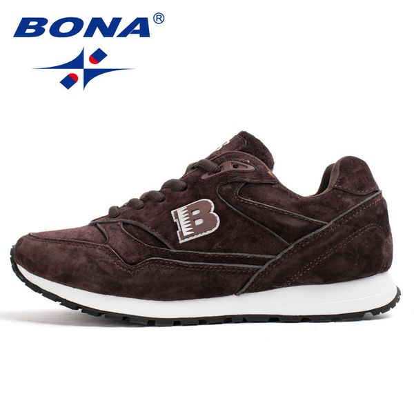 

bona 2020 new arrival suede leather men casual shoes fashion flat shoes man lace up loafers shoes male outdoor sneakers trendy 1006, Black;white