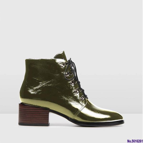 

new ankle boots 2020 autumn winter new boots women's high-heeled lace-up large size zapatos mujer, Black