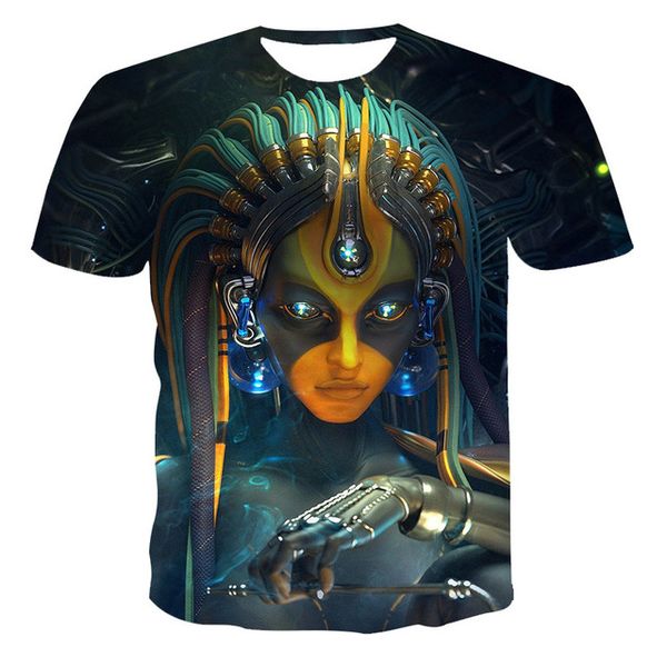 

summer new creativity skull print the 3d print shirts kawaii hentai hippie men clothing