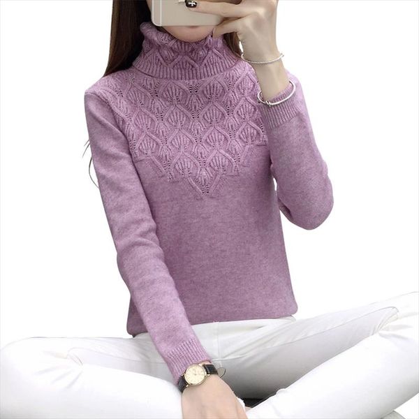 

turtleneck sweater women autumn winter sweaters and pullover 2020 knit high elastic jumper women pullover female pull femme, White;black