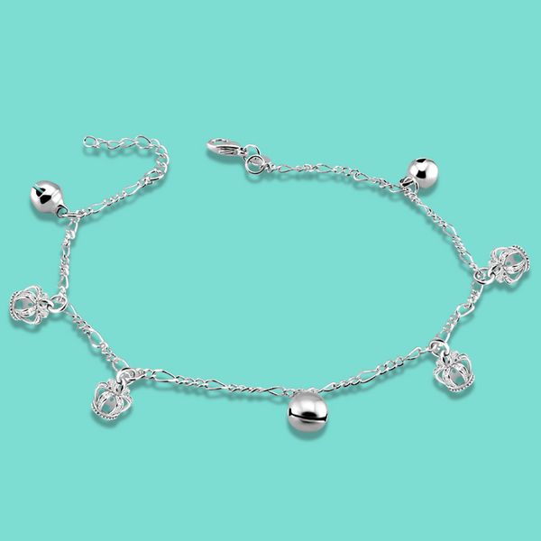 

summer fashion jewelry women 925 sterling silver anklet noble crown pendant design solid silver ankle bracelet beach jewelry, Red;blue