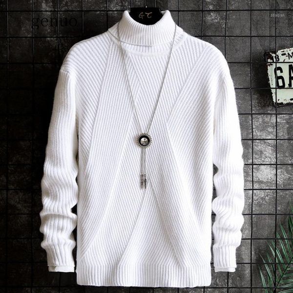 

men's sweaters oversize men's sweater 2021 for men mens twill casual autumn winter fashion turtleneck uyuk man1, White;black