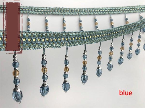 

12yards lot crystal beads lace tassel ribbon tassels trimming ball fringes for diy sewing fabric clothes curtains accessories h jlloac