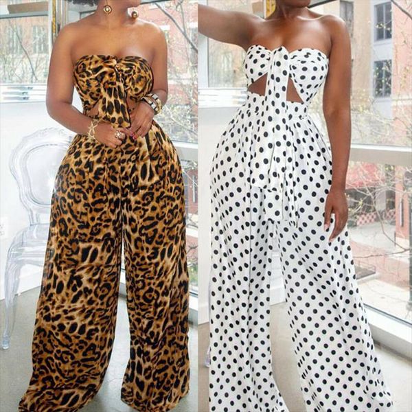 

two piece set fashion women laopard crop high waist wide leg long pants clubwear summer 2pcs sets streetwear, Gray