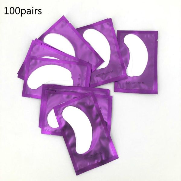 

false eyelashes 50/100pairs eyelash pad gel patch grafting under eye patches for extension paper sticker wraps makeup tools