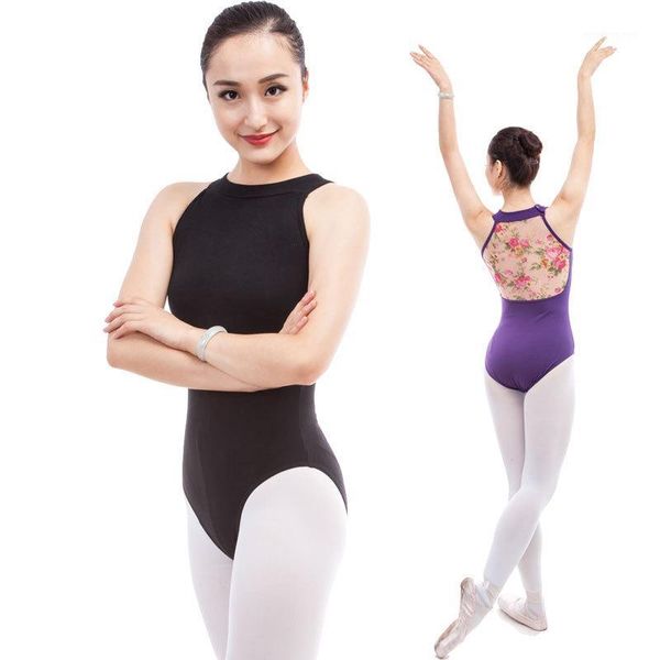 

ballet dance sleeveless bodysuit mesh yarn stager performance wear 2 colour leotard ballet practice leotards clothes dwy9231, Black;red