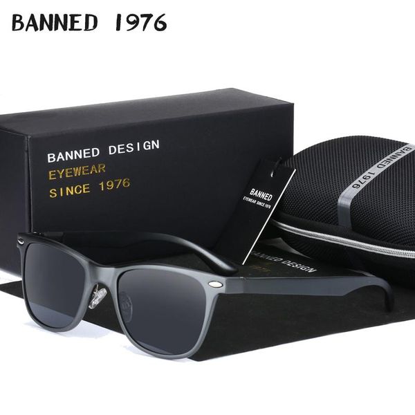 

sunglasses 2021 high grade polarized aluminium magnesium uv400 men women driving vintage sun glasses with box, White;black