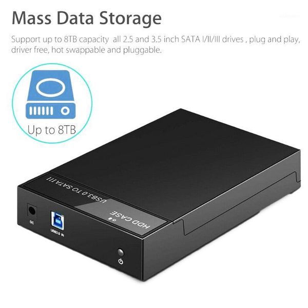 

2.5" plug and play portable case proof solid state hard drive enclosure docking station hdd abs adapter sata to usb 3.01