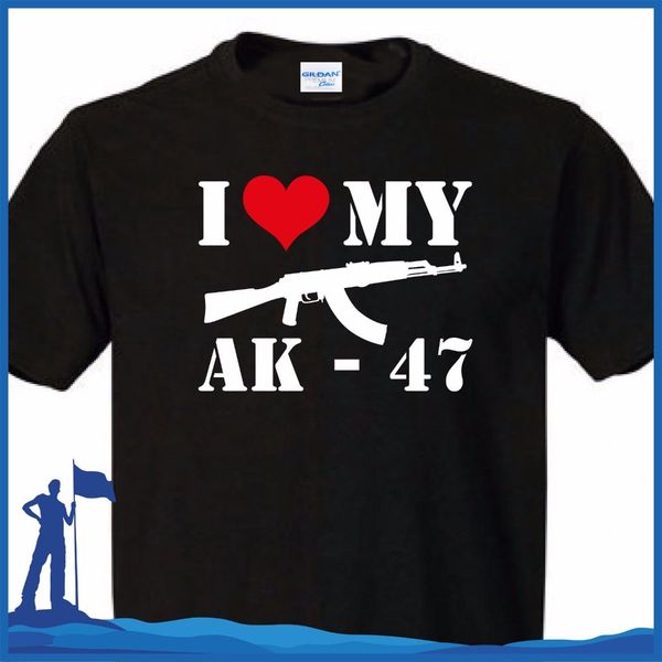 

mens hip hop short sleeve funny s short sleeve i love my ak 47 kalashnikov ak47 make s sport hooded sweatshirt hoodie men t shirt