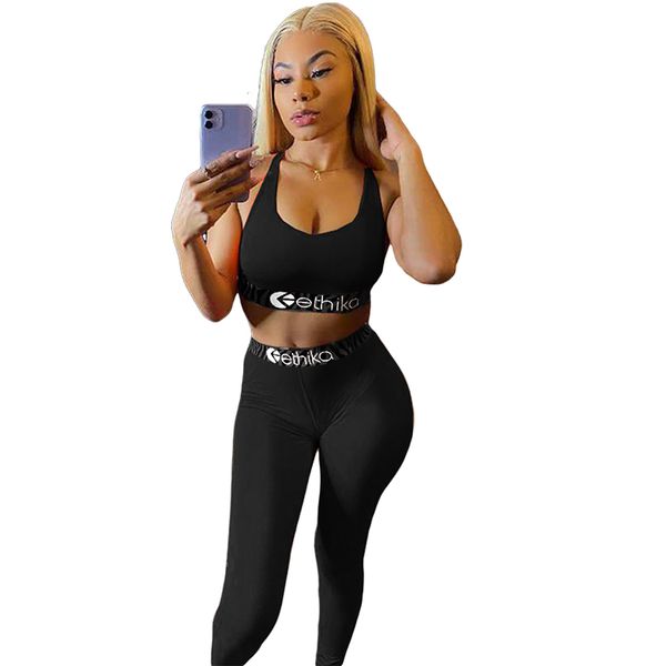 

2021 new sporting tracksuit women piece set fitness clothes workout sportswear for girl high waist leggings and bra suit zrwl, Gray