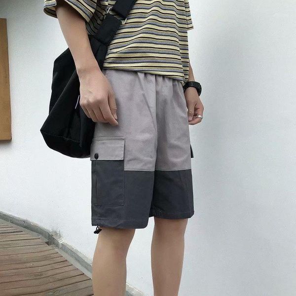 

2020 summer mens cargo shorts patchwork casual male short homme brand clothing men's shorts work clothes men 3xl1, White;black