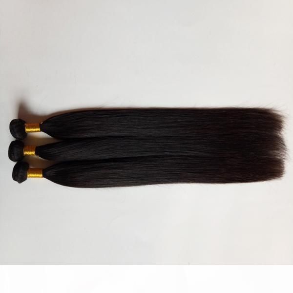 

human hair weft unprocessed 3 bundles natural corlor chinese indian remy hair weft brazilian human hair no shedding,no tangle,no split,soft, Black
