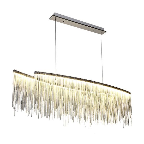 

роскошные светодиодные подвески легкие хромированные цепные пост современный дом украшения столовая ресторан висит света nordic белый теплый