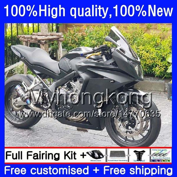 Kit für HONDA CBR 650 F CBR-650F 2011 2012 2013 2014 2015 Mattschwarz 53HM.31 CBR 650F CBR650 F CBR-650 CBR650F 11 12 13 14 15 16 Verkleidungen