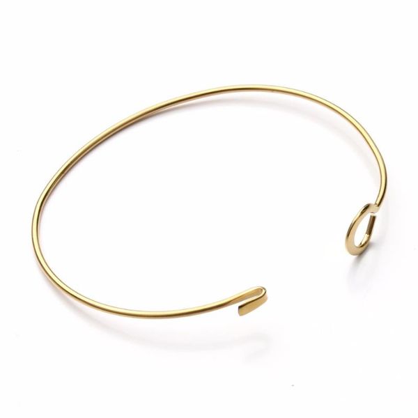 

louleur 2pcs vintage bangles for women brief gold color couple charms bracelet jewelry valentines gift, Black