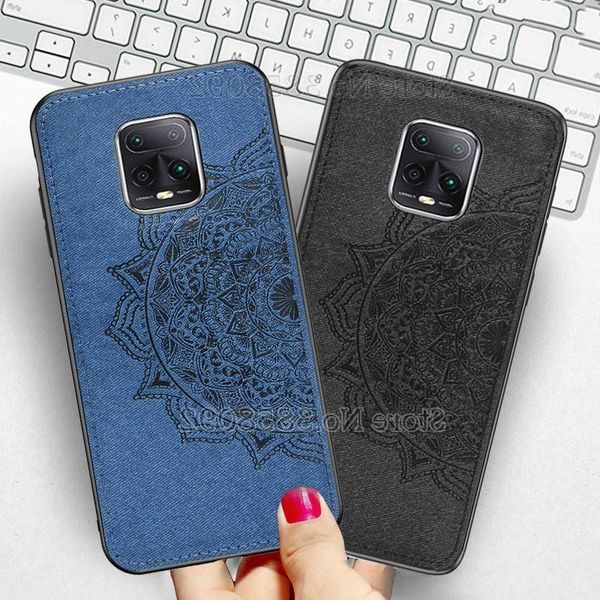 

for xiaomi 9a 9c 10x 4g/5g case on redmi note 9s 9 pro max cover 3d flower tpu fabric cloth texture back phone shell