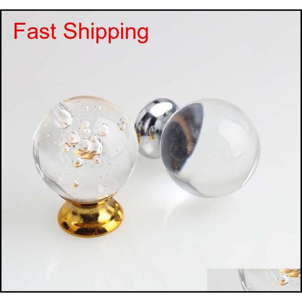 

20mm 25mm 30mm 40mm glass ball drawer cabinet knobs pulls silver chrome crystal ball dresser door handles moder qylmjt bde_luck
