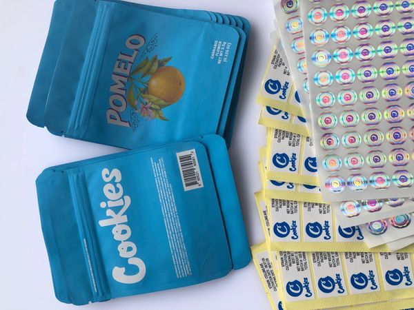 

label stickers mylar bags edibles blue bags back proof pomelo medicated and local smell hologram bags cookies wmtmn homeindustry
