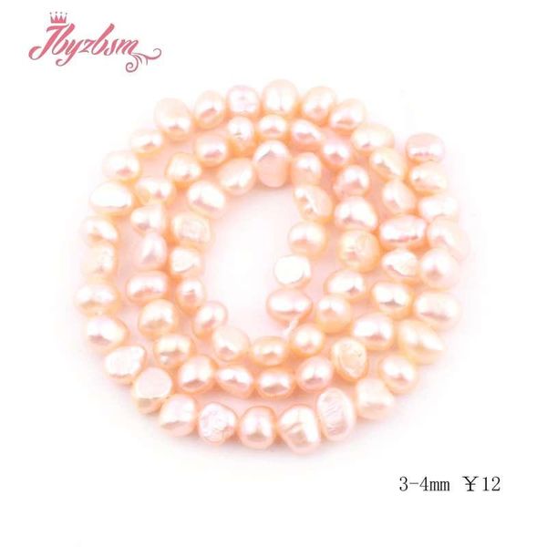 

3-4.5mm freshwater pearl baroque loose natural stone beads for jewelry making diy necklace bracelets handwork spacer strand14.5" wmtppp
