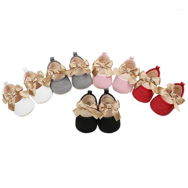 

cute infant newborn baby girls bowknot shoes soft crib anti-slip non-slip princess baby casual shoes sneakers for girls1