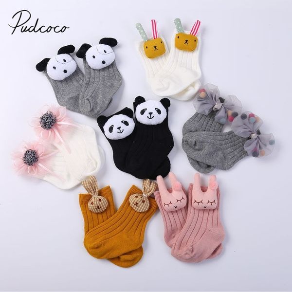 

brand new lot 2 pairs infant baby toddler boy socks cotton 0~5y cute girl newborn kids 3d animal flowers decoration socks y201009, Pink;yellow