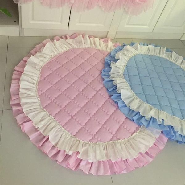 

carpets princess bedroom carpet quilted round ruffle for living room decoration rug home tapete tapis salon custom alfombra