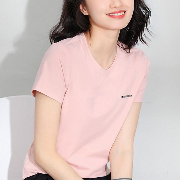 

high end large goods full inspection cotton printed round neck women's t-shirt short sleeve women's t-shirt summer 4nhf9, White