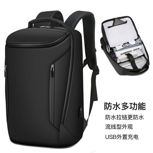 

bus usb rechargeable waterproof schoolbag 15.6-inch