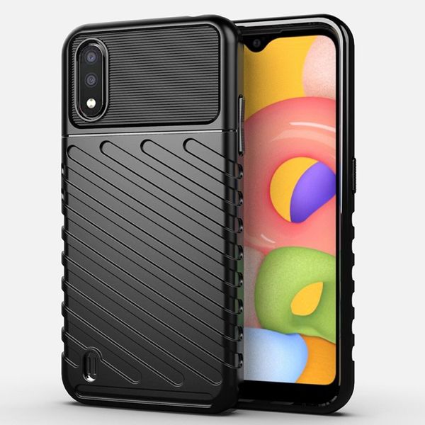 

for galaxy a01 thunderbolt shockproof tpu soft case