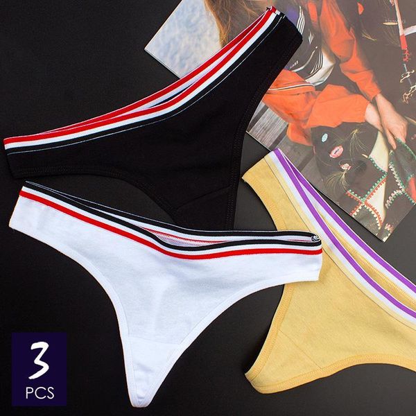 

3pcs/lot seamless g-string women panties cotton thong underwear women's low waist briefs transparent lingerie underpants1, Black;pink