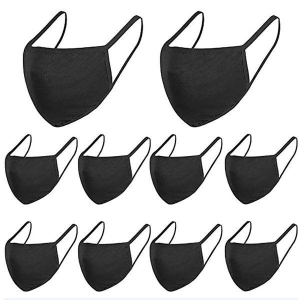 

fabric face fashion protective reusable washable mask black cotton 5pcs/pack mouth dust hh9-3161 ndajr