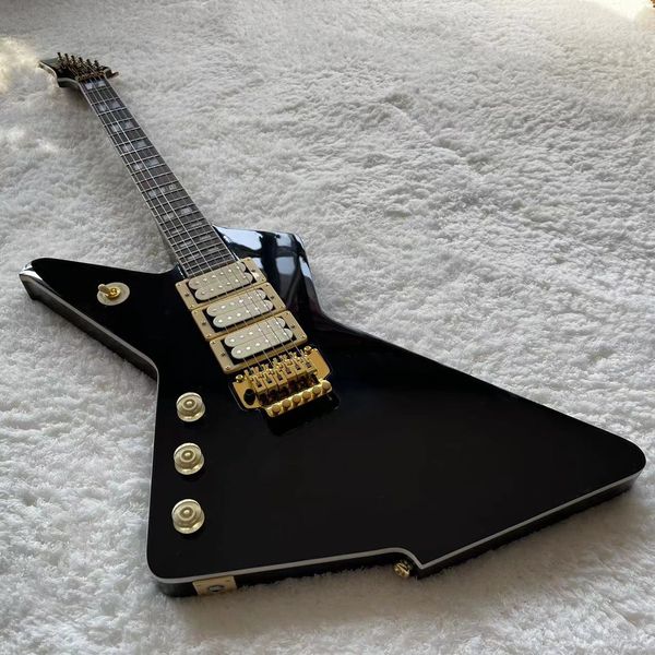 

custom iban destoryer left handed electric guitar high gloss in black color