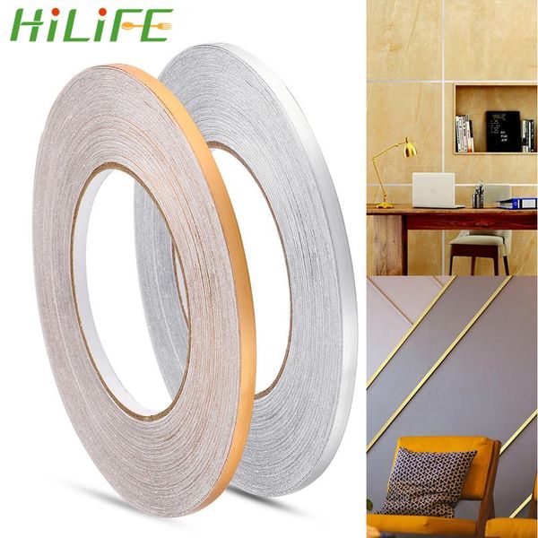 

hilife home decor 50x0.05m gap skiling fog tape водонепроницаемый золотой серебро diy медная фольга слоп стена наклейка пол шва wmtpcd