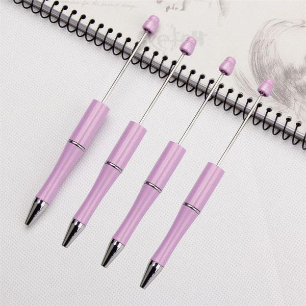 

2022 new usa add a bead diy pen original beads pens customizable lamp work craft writing tool ballpoint pens, Blue;orange