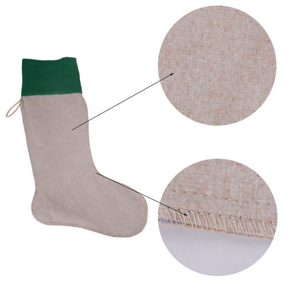 

12*18inch gift canvas new high xmas quality stocking christmas decorative socks bags