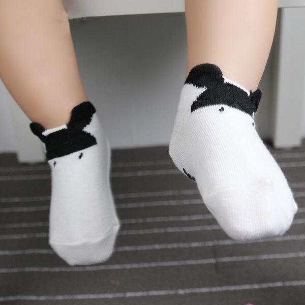 

spring baby girls boys new socks newborn toddler infant cartoon ankle sox cartoon cat mouse anti-slip socks kids kawaii, Pink;yellow