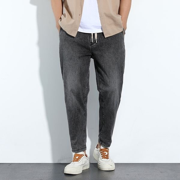 

wbeps 2020 новый харлан джинсы мужские pantsleg pantsjeans gings широкие прямые широкую ногу брюки шнурок потерять мужские тощие брюки cmdks, Blue
