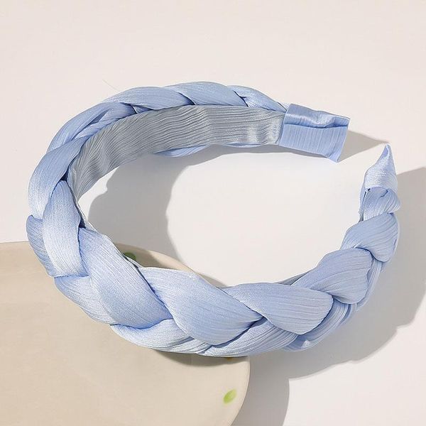

twist braid wide wrinkled vintage headband solid color women headband fashion satin head hoop hairband turban hair accessories q sqchos