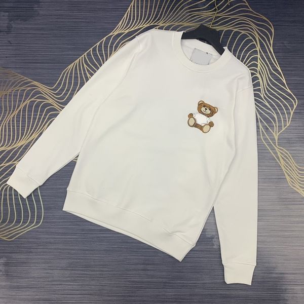 

ikevk embroidered fall new for internet celebrity stars round 3d 7530 sweater embroidery bear same neck long sleeve sweater ins men and wome, Black