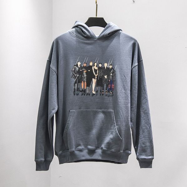 

the band hoodie fashion men women stylist pullover hooded sweatshirt hoodies winter coats p printed hoodies, Black