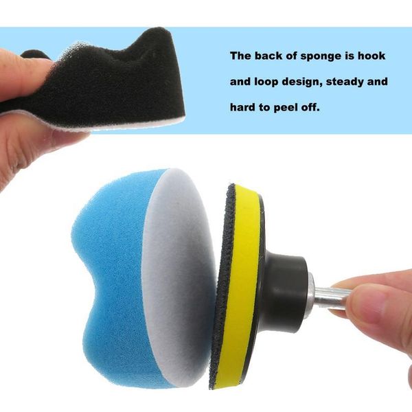 

11pcs/set 3inch car polishing disc self-adhesive buffing waxing sponge wool wheel polishing pad for car polisher drill bbybic