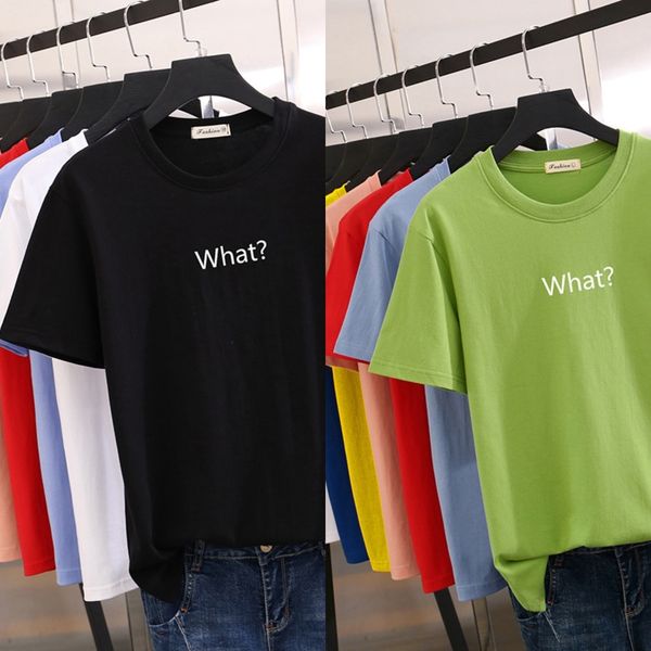 

q5nof shirtround tiktok, что 2020 33d0m короткого sleevedshirtsummer корейского editionshirt новых шей сыпучих женщины футболка большой, White